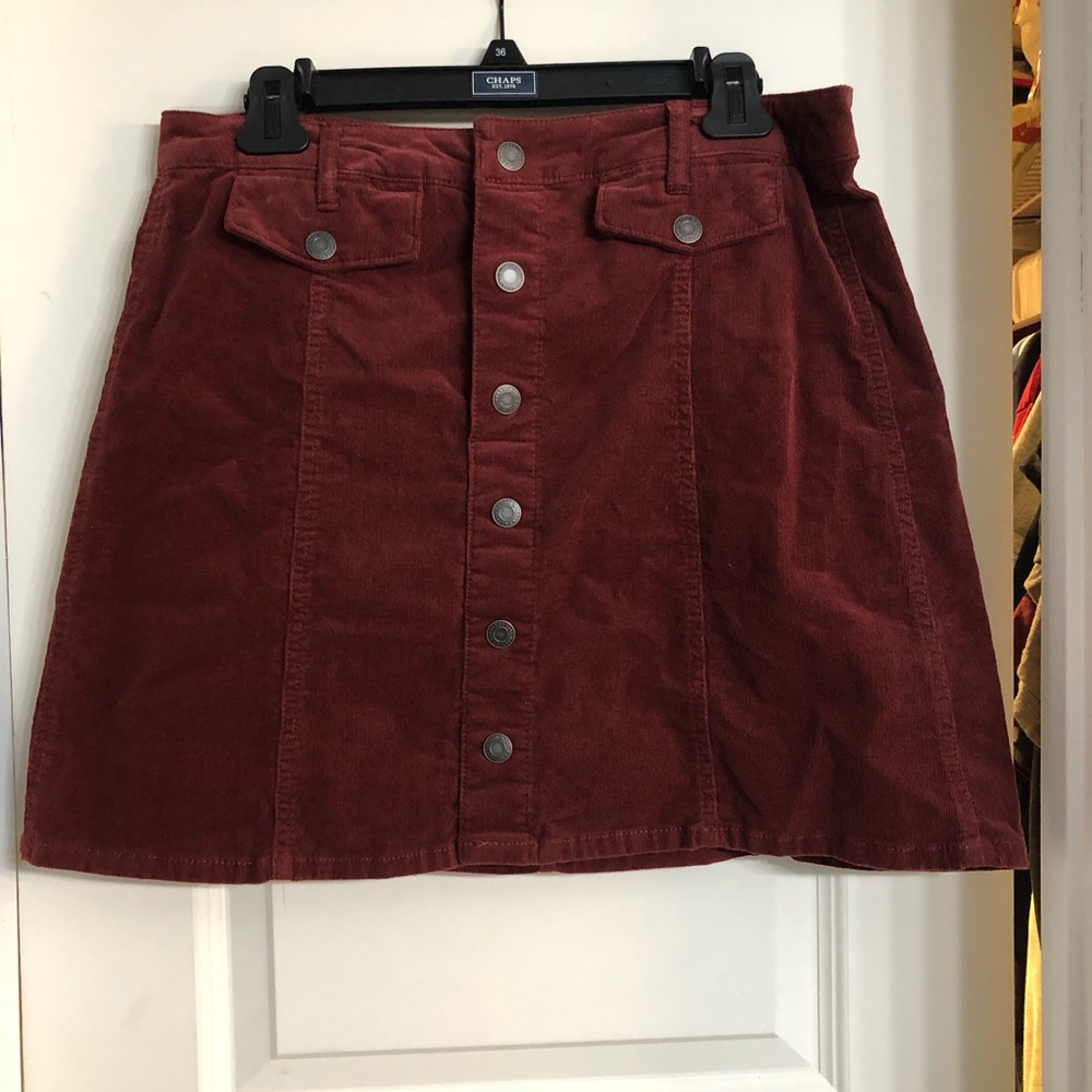 Wine corduroy skirt  sz12